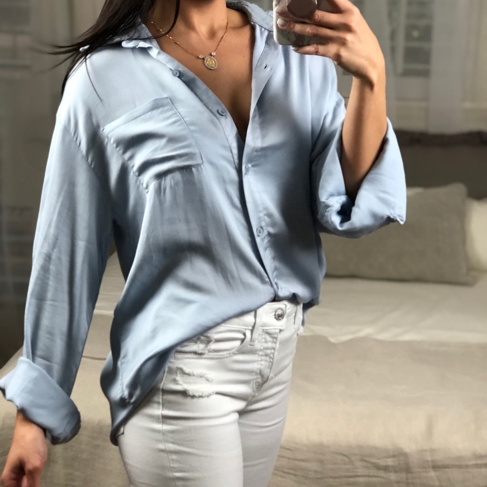Last ☝・ LOS CABOS Relaxed Button Down Shirt - Picture 3 of 7
